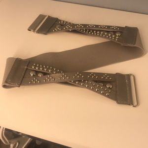 Studded high waist belt